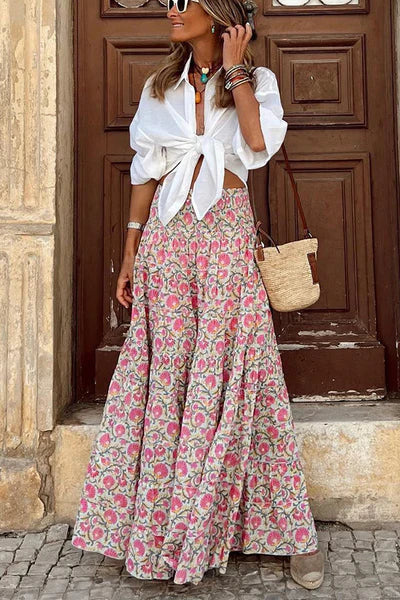EB | Sommer Lange Röcke Boho Print