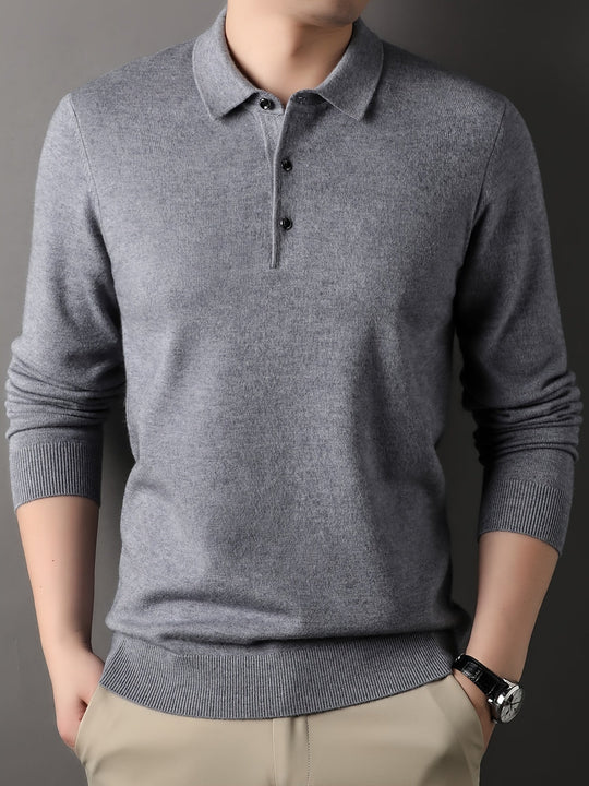 EB | Klassische Strick-polo Weich und Bequem Wollmischung