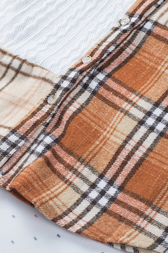 EB | Gitterhemde mit Patchwork-details Baumwollmischung Perfekt für Layering
