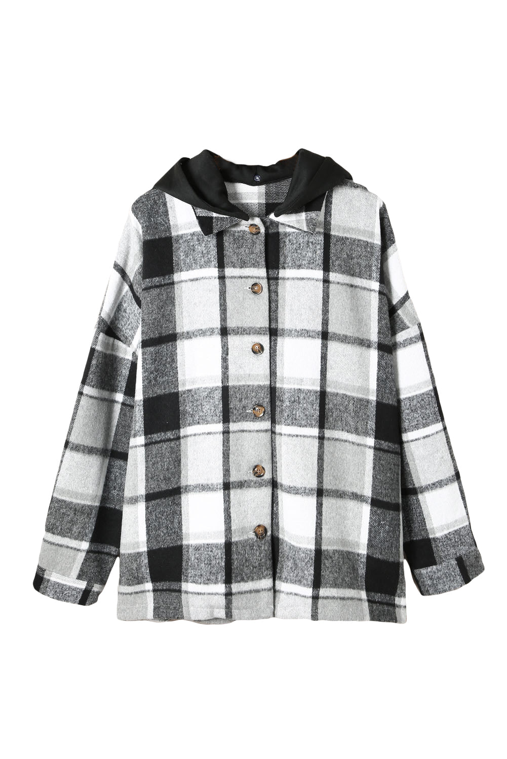 EB | Gitter Oversized Jacke mit Kapuze Lässiger Komfort Warm und Trendy