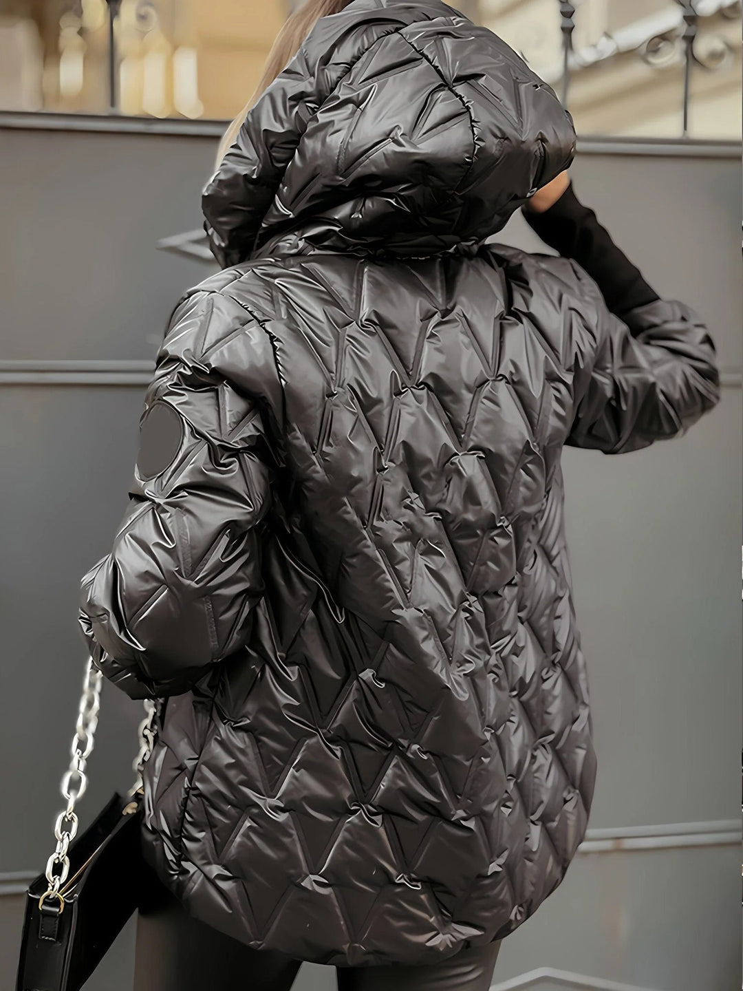 EB | Gemütliche Patchwork Baumwolljacke für Einen Geschichteten Look Im Lässigen Stil
