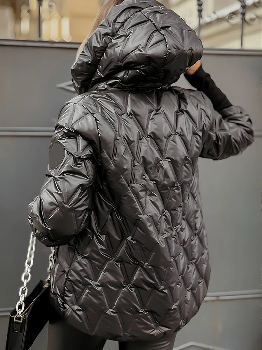 EB | Gemütliche Patchwork Baumwolljacke für Einen Geschichteten Look Im Lässigen Stil