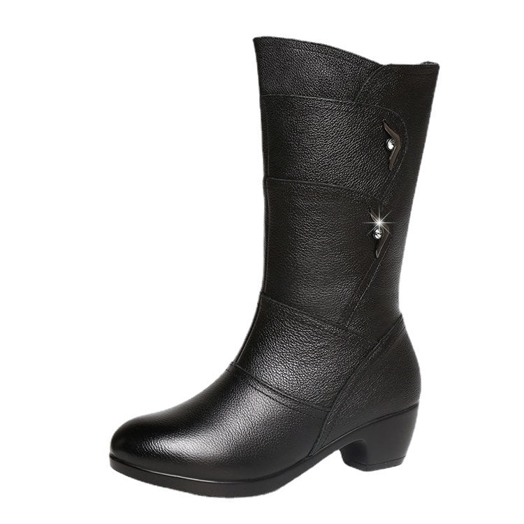 Damen-Boots mit Plateau & Blockabsatz EB EB