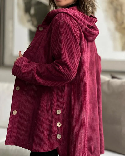EB | Lässige Cordjacke mit Kapuze für Damen