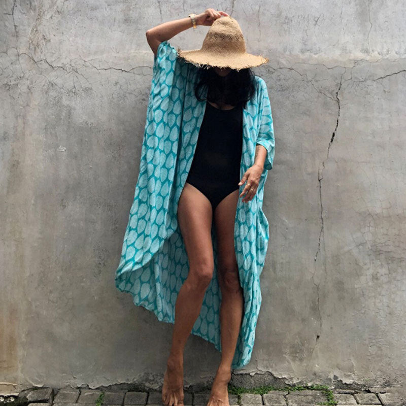 EB | Glamouröse Sonnenschutz Resort Strandkleid Cover Up