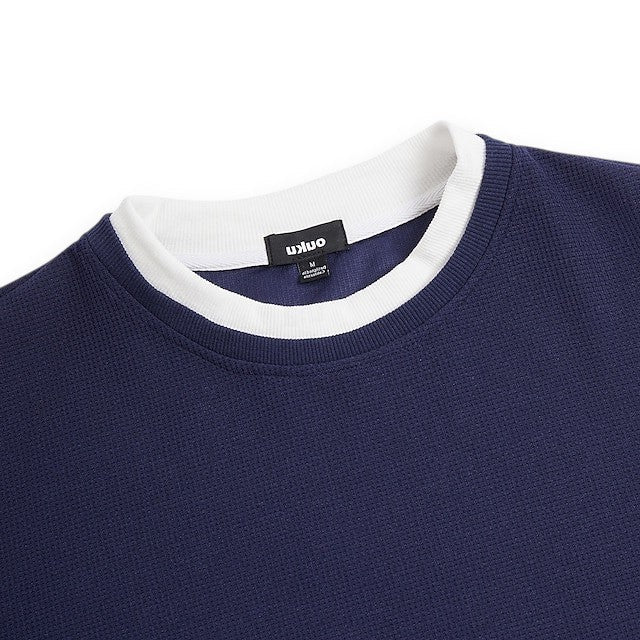 EB | Strukturierter Strickpullover Lange Ärmel Lässiger und Stilvolles Aussehen
