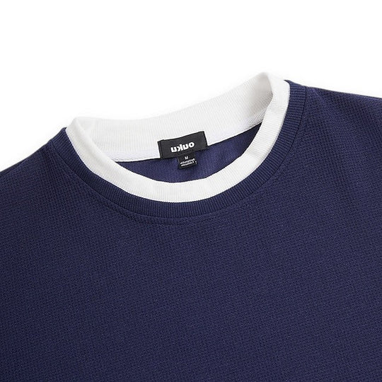 EB | Strukturierter Strickpullover Lange Ärmel Lässiger und Stilvolles Aussehen