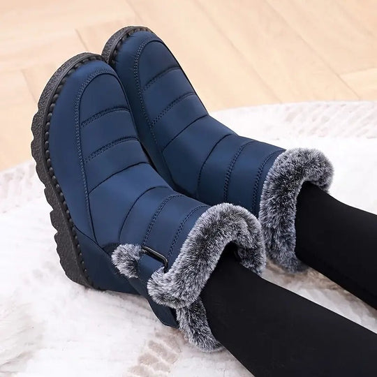 Winterstiefel aus Leder für Damen, warm & robust EB EB