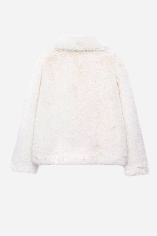 EB | Faux-Fur-Schalkragenjacke