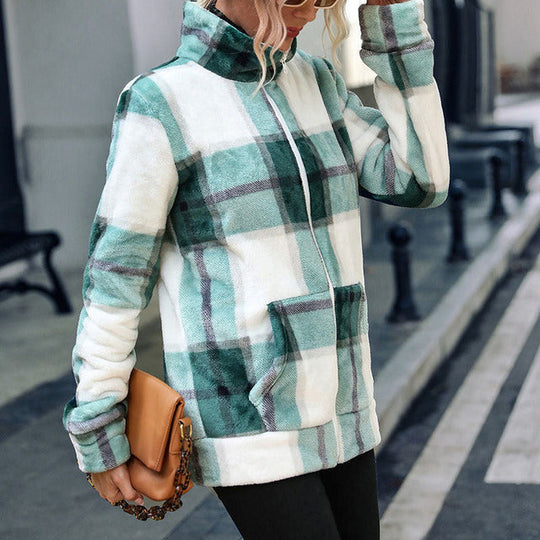 EB | Karierter Fleecejacke Polyester Warm, Komfortabel