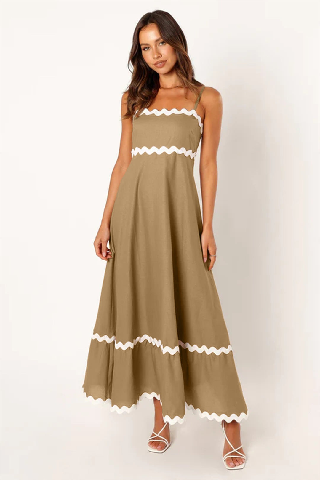 EB | Einfarbiges Spitzen-Hosenträger-Röhrentop-Kleid
