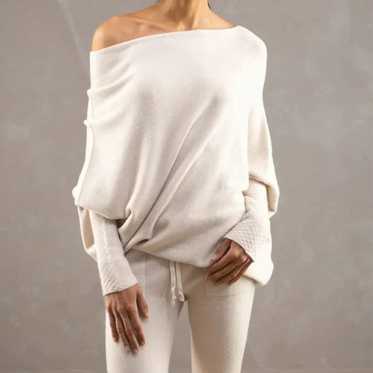 EB | Asymmetrisch drapierter Pullover