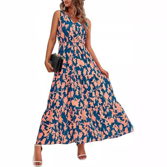 EB | Kleid mit V-Ausschnitt und elastischer Taille