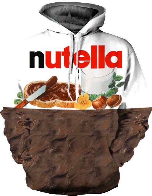 Unisex Kapuzenpullover mit kreativem Nutella-Design EB