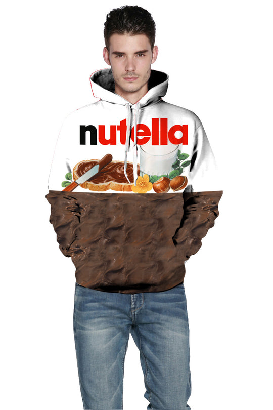 Unisex Kapuzenpullover mit kreativem Nutella-Design EB