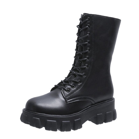 Stylische Damen Stiefel mit Schnürung EB