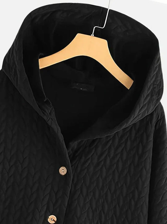 EB | Damen - Wintermantel – Eleganter Gefütterter Mantel mit Kapuze