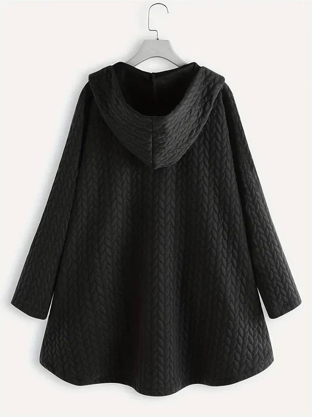 EB | Damen - Wintermantel – Eleganter Gefütterter Mantel mit Kapuze