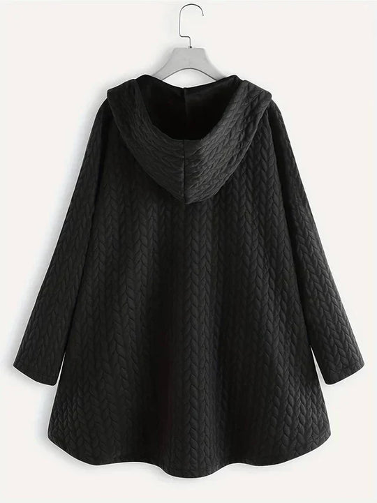 EB | Damen - Wintermantel – Eleganter Gefütterter Mantel mit Kapuze