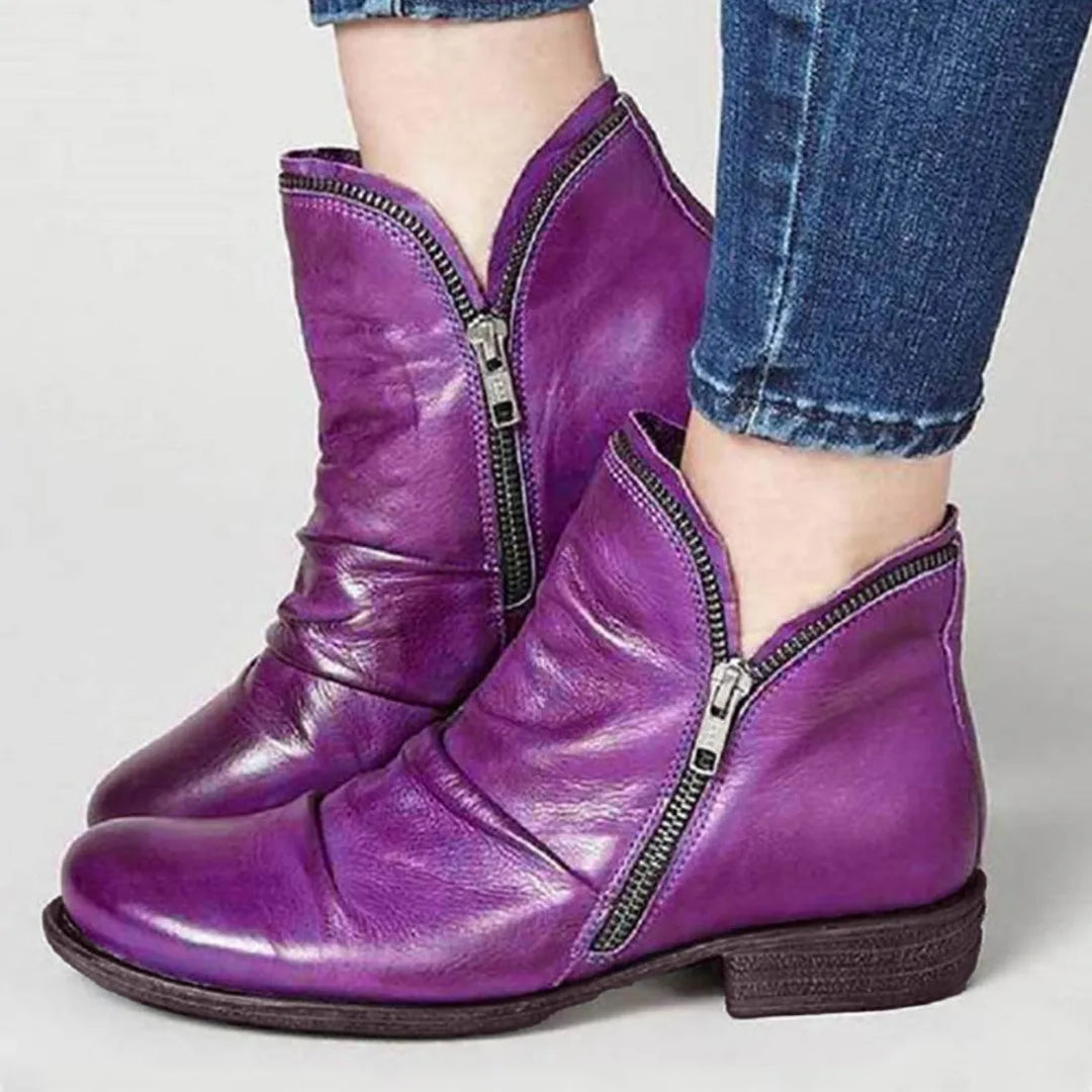 Damenstiefel mit doppeltem Reißverschluss EB EB