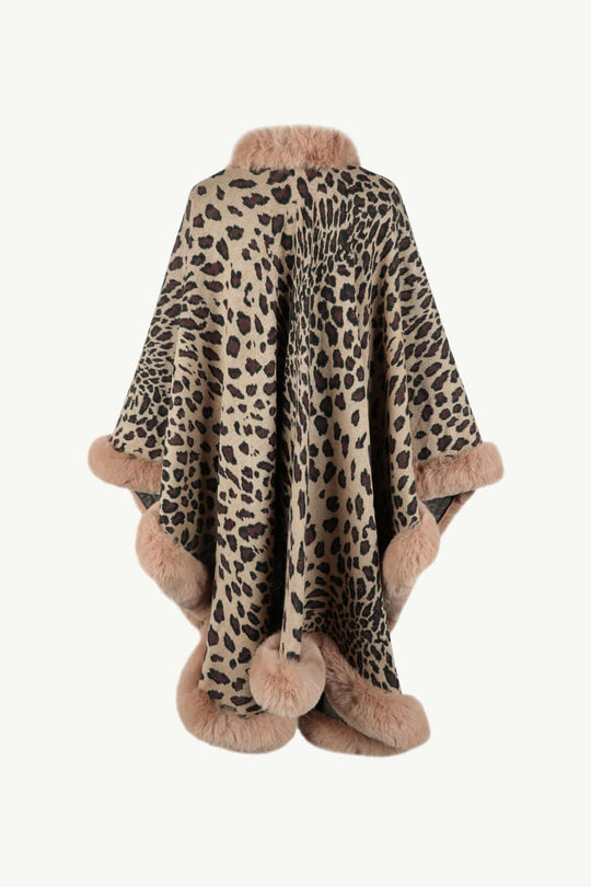 EB | Leopardenmuster Offenes Poncho