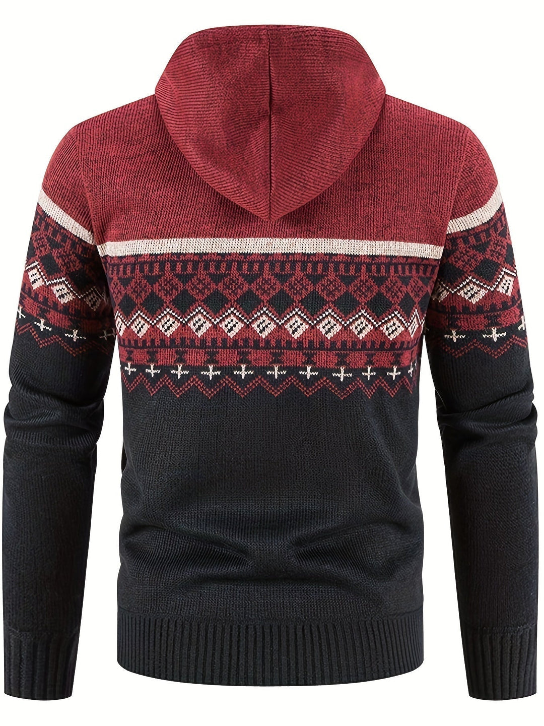 EB | Gemusterter Hoodie Baumwolle und Polyester Warm und Stilvoll