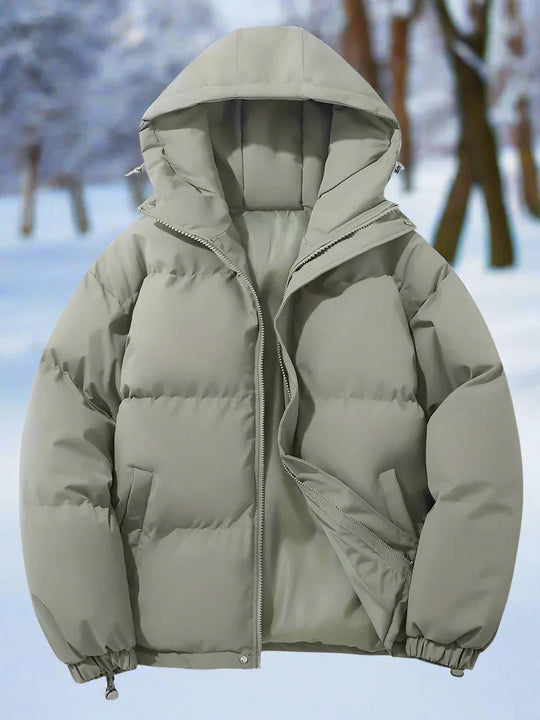 EB | Daunenjacke Warm Isoliert Gestepptes Design mit Kapuze und Reißverschluss