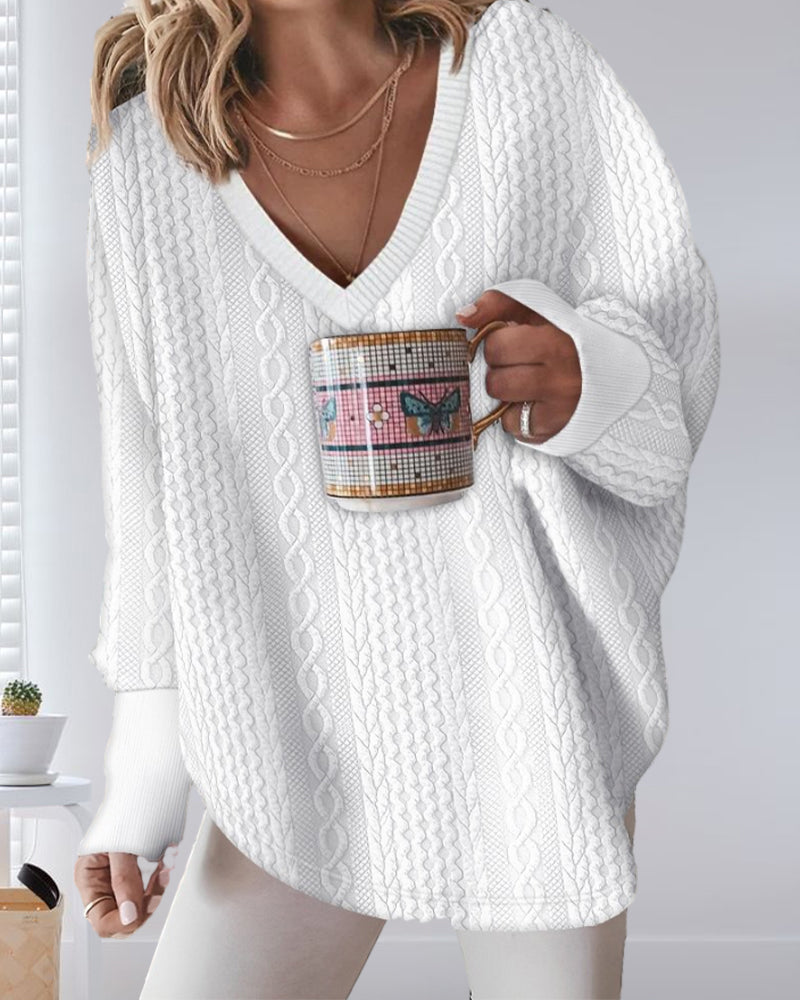 EB | Sweatshirt mit V-Ausschnitt
