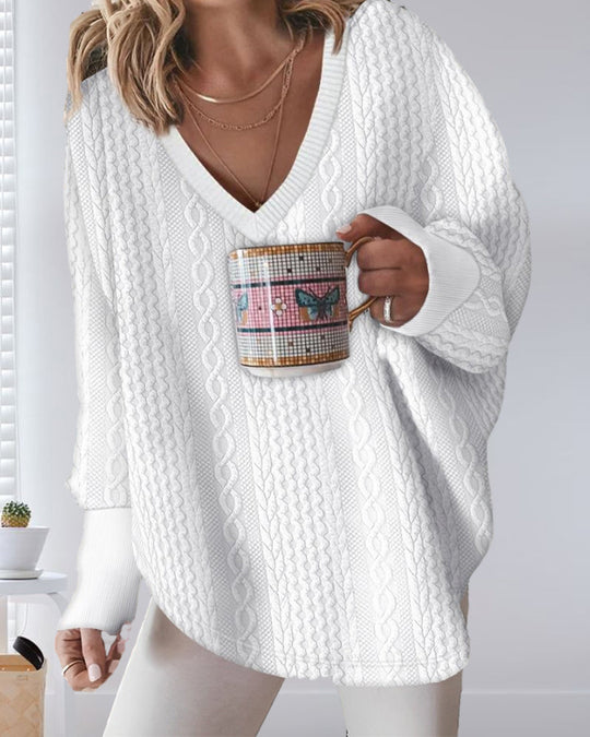EB | Sweatshirt mit V-Ausschnitt