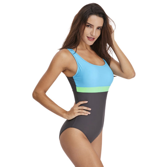 EB | Sexy dreieckiger Sport farblich passender einteiliger Badeanzug