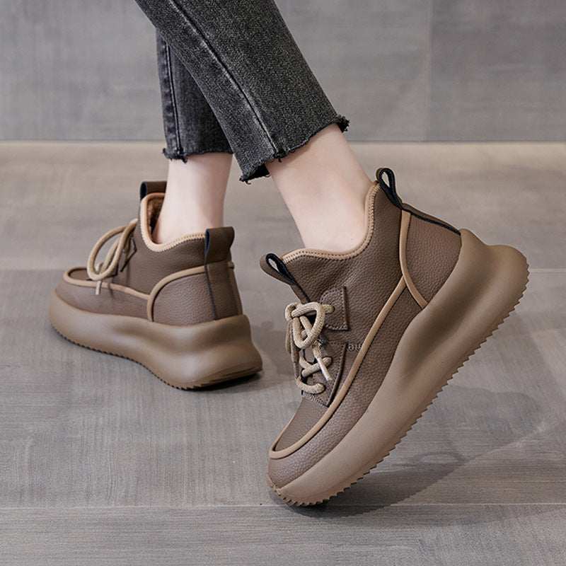 EB | Damen Bequeme Plattform Kurze Stiefel