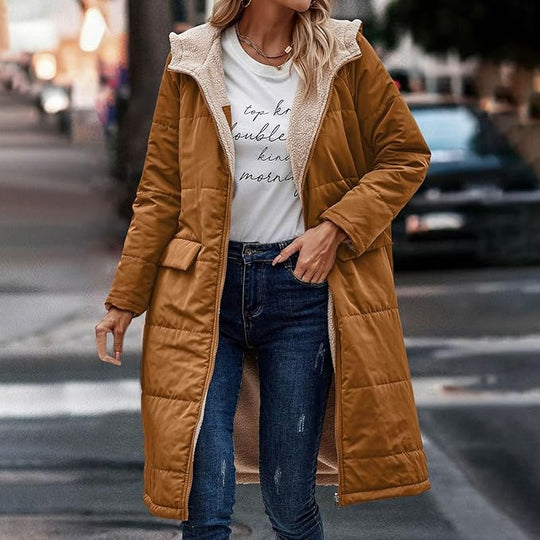 EB | Jack für Damen - halblanges Jacke mit Kapuze