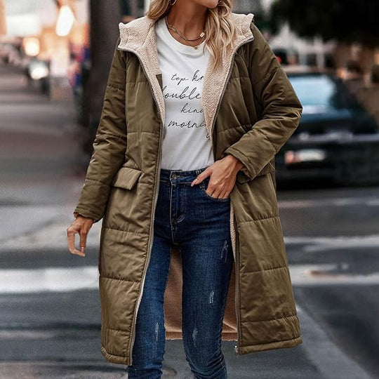 EB | Jack für Damen - halblanges Jacke mit Kapuze