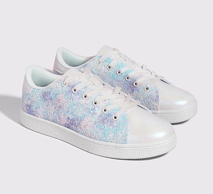 Funkelnde Schnür-Fashion-Damen-Sneaker - Xenia EB