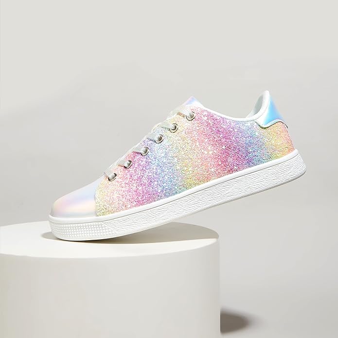 Funkelnde Schnür-Fashion-Damen-Sneaker - Xenia EB