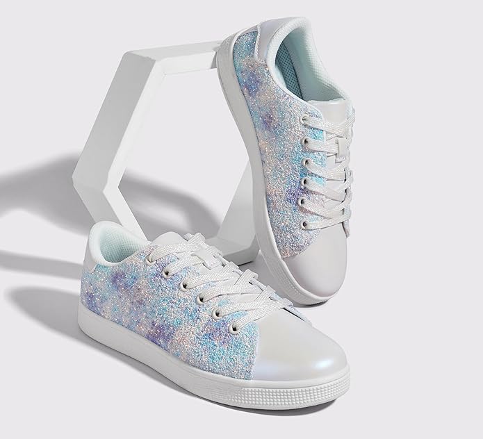 Funkelnde Schnür-Fashion-Damen-Sneaker - Xenia EB