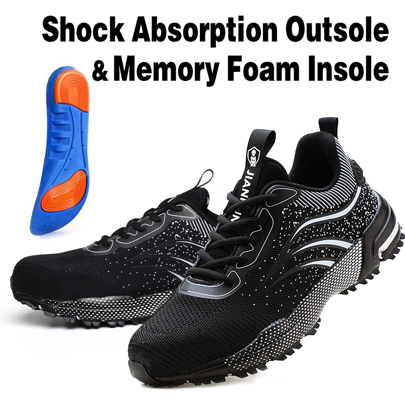 Leicht Sicherheitsschuhe Herren Damen Arbeitsschuhe Atmungsaktiv Schutzschuhe Stahlkappe Sportlich Sneaker EB