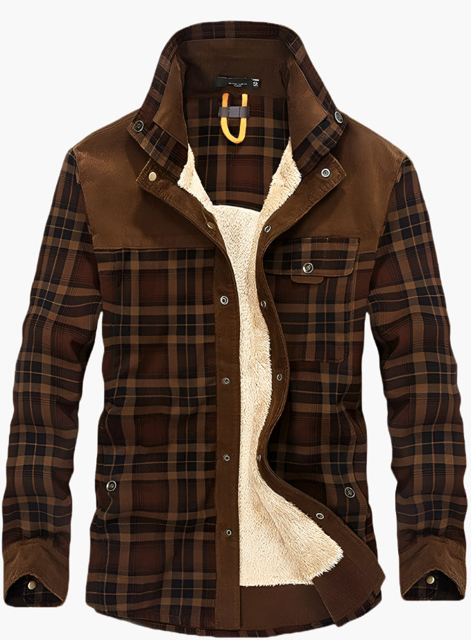 EB | Outdoor Flanelljacke Im Holzfäller-Stil mit Fleece - Freizeit- und Arbeitsjacke