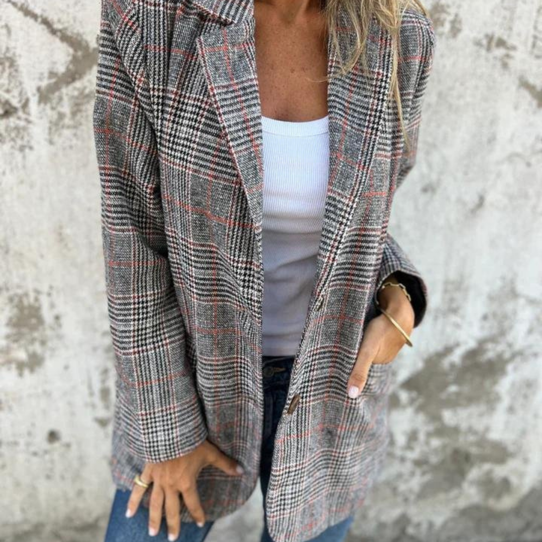 EB | Karierter Blazer Im Übergroße Look