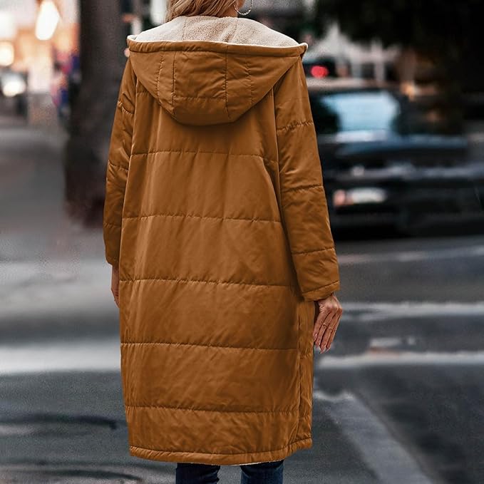 EB | Jack für Damen - halblanges Jacke mit Kapuze