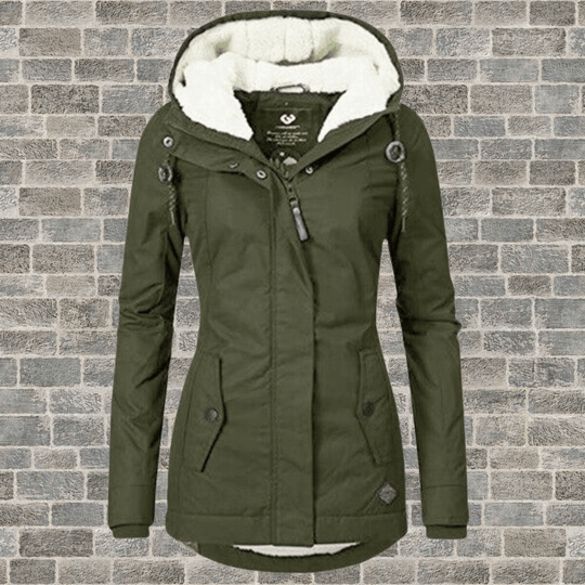 EB | Damen Lange Winterjacke mit luxuriösem Pelzfutter