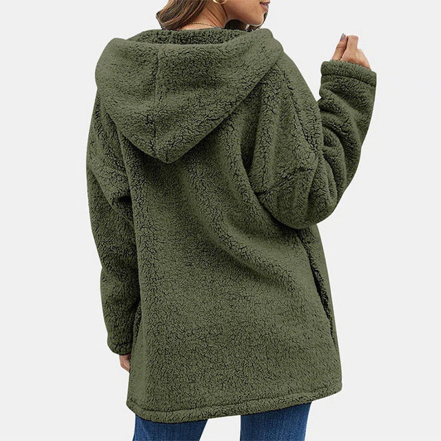EB | Warmer Mantel mit Kuscheliger Kapuze