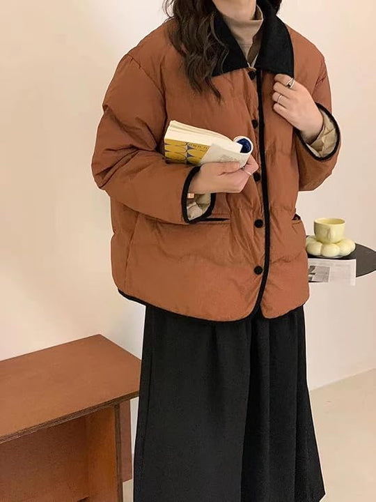 EB | Steppjacke mit Kragen und Knopfleiste