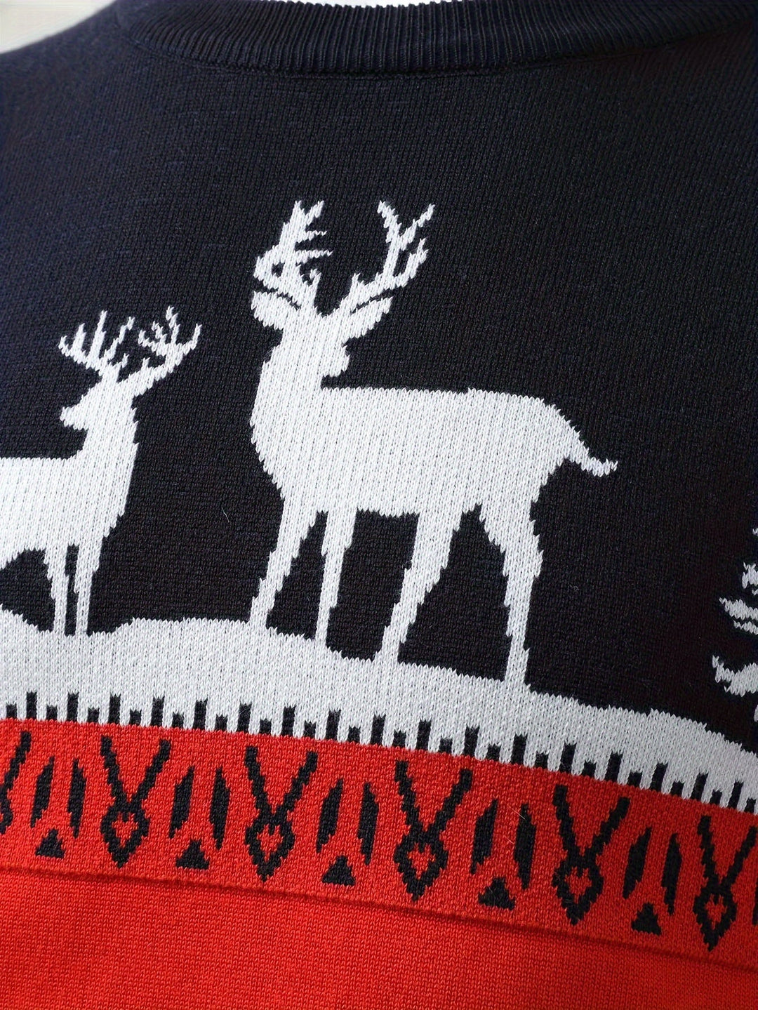EB | Weihnachtsstrickjacke mit Rentiermotiv Baumwolle Festlich