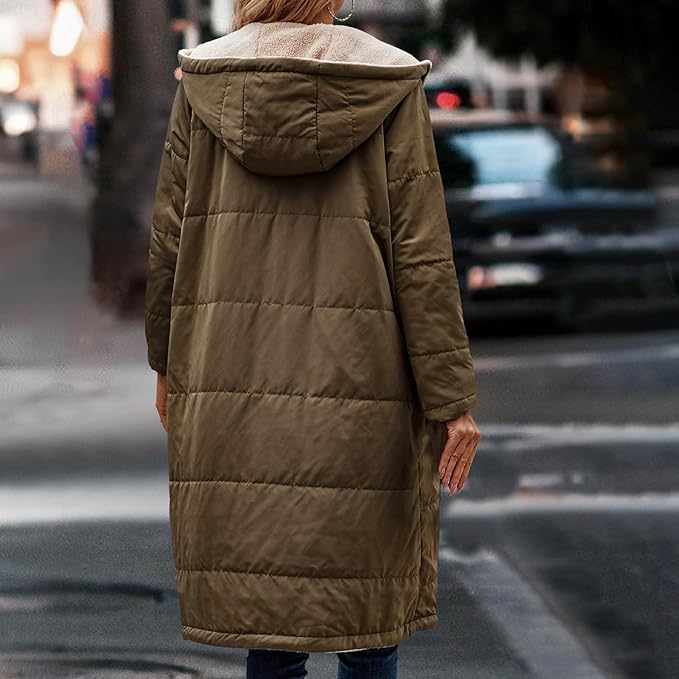 EB | Jack für Damen - halblanges Jacke mit Kapuze