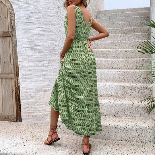 EB | Ärmelloses Kleid mit geometrischem Print
