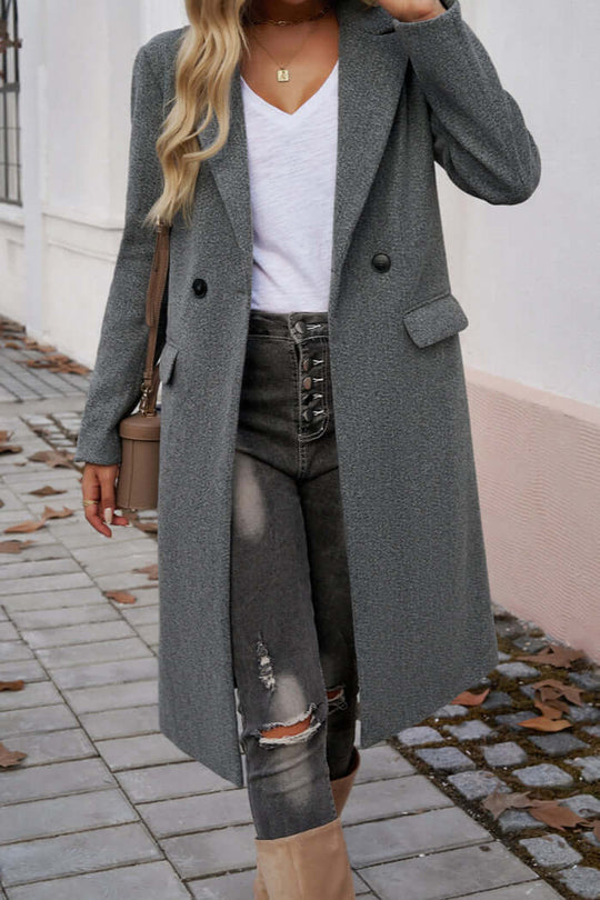 EB | Eleganter Doppelreihiger Langmantel