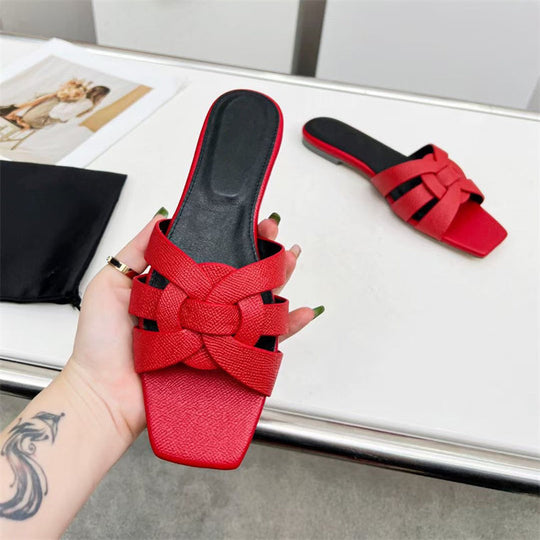 EB | Damenmode Einfache Kreuz Mittel-Hoch Schuhe