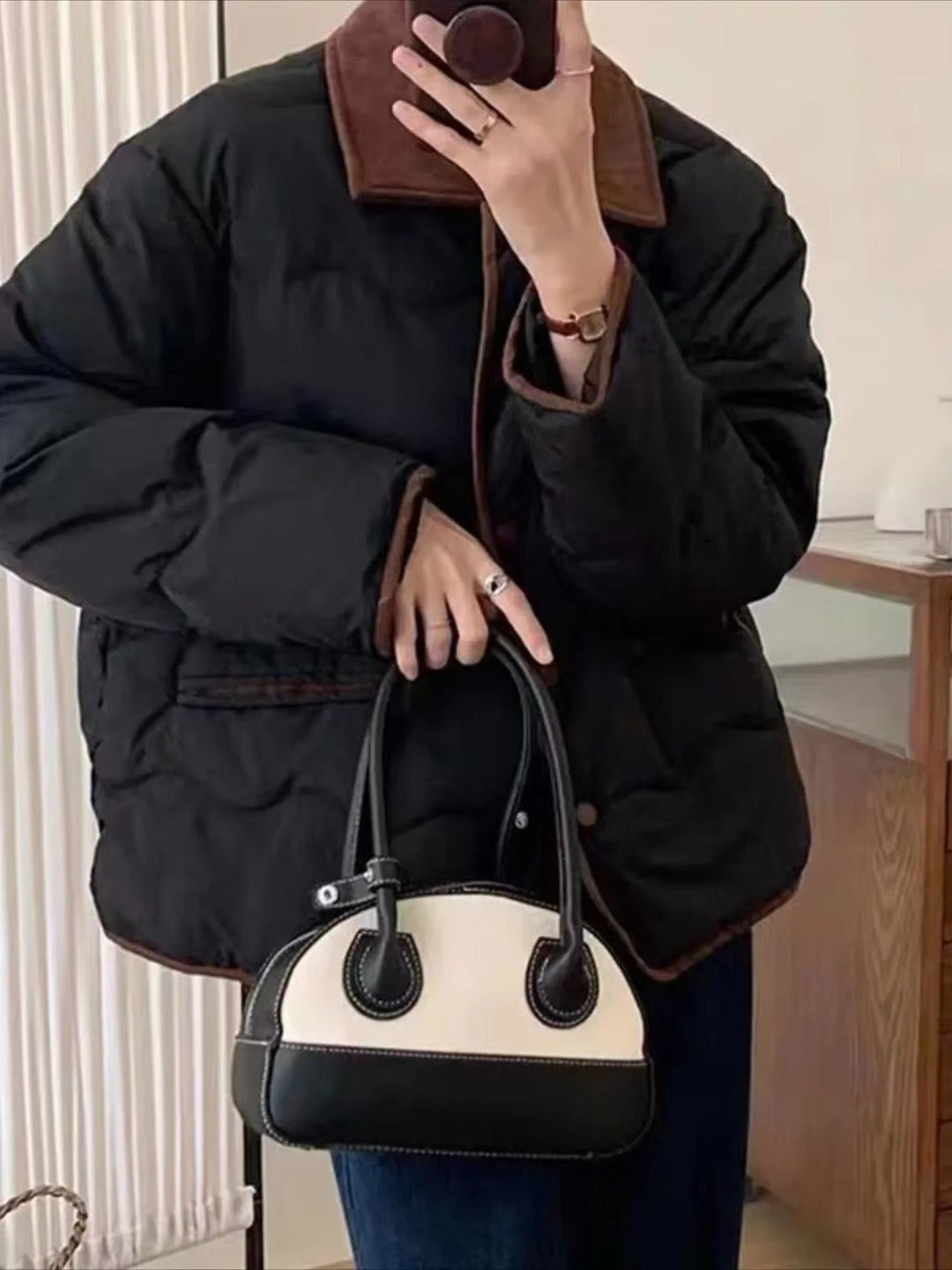 EB | Steppjacke mit Kragen und Knopfleiste