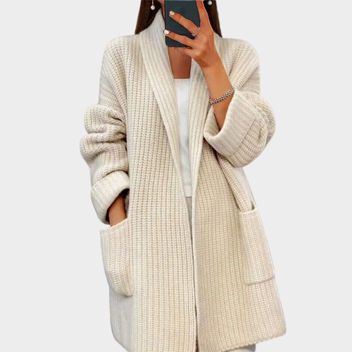 EB | gestrickter Woll-Cardigan-Pullover